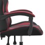 Sedia Gaming Nero e Rosso Vino in Similpelle