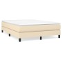 Giroletto a Molle con Materasso Crema 140x200 cm in Tessuto