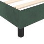 Giroletto a Molle con Materasso Verde Scuro 90x190 cm Velluto