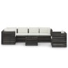 Set Salotto da Giardino con Cuscini 7pz Legno Impregnato Grigio