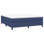 Giroletto a Molle con Materasso Blu 160x200 cm in Tessuto