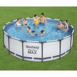 Bestway Set Piscina Rotonda Steel Pro MAX 457x122 cm