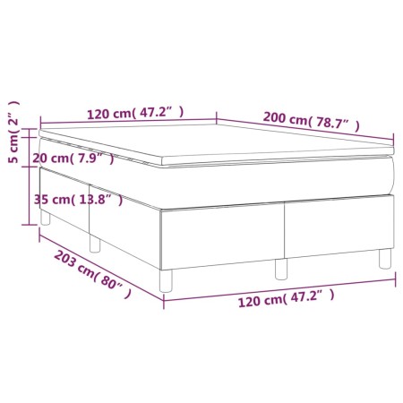 Giroletto a Molle con Materasso Rosa 120x200 cm in Velluto