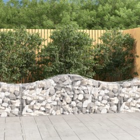 Cesti Gabbioni ad Arco 9 pz 200x50x60/80 cm Ferro Zincato