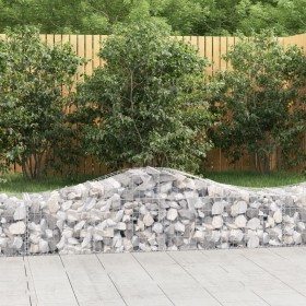 Cesti Gabbioni ad Arco 13 pz 200x50x40/60 cm Ferro Zincato