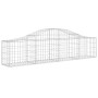 Cesti Gabbioni ad Arco 3 pz 200x30x40/60 cm Ferro Zincato