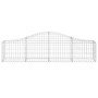 Cesti Gabbioni ad Arco 3 pz 200x30x40/60 cm Ferro Zincato