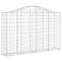 Cesti Gabbioni ad Arco 18 pz 200x30x120/140 cm Ferro Zincato