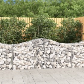 Cesti Gabbioni ad Arco 13 pz 200x50x80/100 cm Ferro Zincato