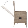 Set Mobili da Pranzo per Giardino 5 pz Beige