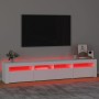 Mobile Porta TV con Luci LED Nero 210x35x40 cm