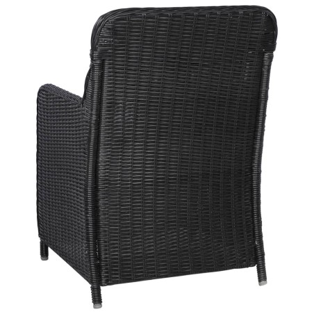 Set Mobili da Pranzo per Giardino 7 pz Nero