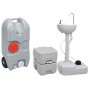 Set Toilette Portatile Campeggio Supporto Lavamani Tanica Acqua