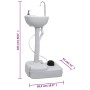 Set Toilette Portatile Campeggio Supporto Lavamani Tanica Acqua