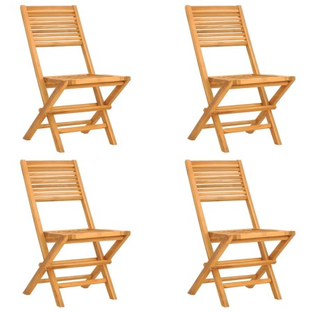 Set da Pranzo per Giardino 5 pz in Legno Massello di Teak