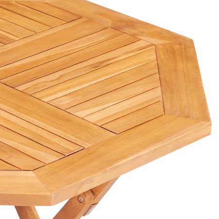 Set da Pranzo per Giardino 5 pz in Legno Massello di Teak