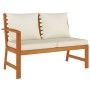 Set da Pranzo da Giardino 6pz con Cuscini Legno Massello Acacia