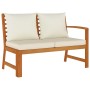 Set da Pranzo da Giardino 6pz con Cuscini Legno Massello Acacia