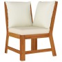 Set da Pranzo da Giardino 6pz con Cuscini Legno Massello Acacia