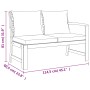 Set da Pranzo da Giardino 6pz con Cuscini Legno Massello Acacia