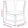 Set da Pranzo da Giardino 6pz con Cuscini Legno Massello Acacia