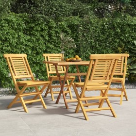 Sedie da Giardino Pieghevoli 4pz 47x63x90cm Legno Massello Teak