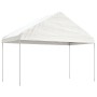 Gazebo con Tetto Bianco 20,07x4,08x3,22 m in Polietilene