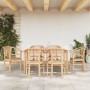 Set da Pranzo da Giardino 7 pz in Legno Massello di Teak