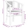Set da Pranzo per Giardino 5 pz in Legno Massello di Teak