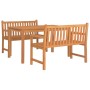 Set da Pranzo per Giardino 3 pz in Legno Massello di Teak