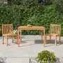 Set da Pranzo per Giardino 3 pz in Legno Massello di Teak