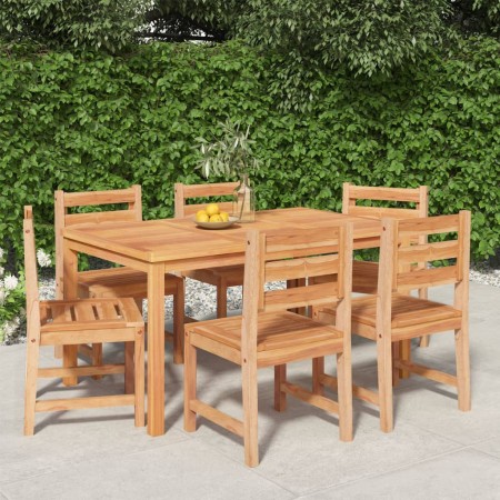 Set da Pranzo da Giardino 7 pz in Legno Massello di Teak