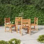 Set da Pranzo per Giardino 5 pz in Legno Massello di Teak