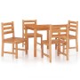 Set da Pranzo per Giardino 5 pz in Legno Massello di Teak