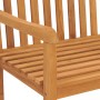 Set da Pranzo per Giardino 3 pz in Legno Massello di Teak