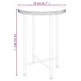 Set da Pranzo da Giardino 3 pz Nero in Polyrattan