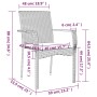 Set da Pranzo da Giardino 3 pz con Cuscini in Polyrattan Grigio