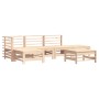 Set Divani da Giardino 6 pz con Cuscini in Legno Massello