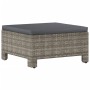 Set Divani da Giardino 9 pz con Cuscini in Polyrattan Grigio