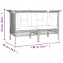 Set Divani da Giardino 6 pz con Cuscini in Polyrattan Grigio