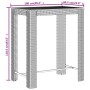 Set Bar Giardino 5 pz Nero Polyrattan e Legno Massello Acacia