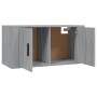 Set Mobili Porta TV 2 pz Grigio Sonoma in Legno Multistrato