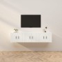 Mobili Porta TV a Parete 3 pz Bianco 57x34,5x40 cm