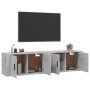 Mobili Porta TV a Parete 2 pz Grigio Cemento 80x34,5x40 cm