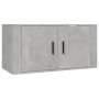 Mobili Porta TV a Parete 2 pz Grigio Cemento 80x34,5x40 cm