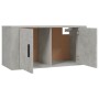 Mobili Porta TV a Parete 2 pz Grigio Cemento 80x34,5x40 cm