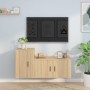 Set di Mobili Porta TV 2 pz Rovere Sonoma in Legno Multistrato