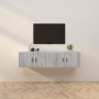 Mobili Porta TV a Parete 2 pz Grigio Sonoma 80x34,5x40 cm