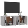 Mobili Porta TV a Parete 2 pz Grigio Sonoma 57x34,5x40 cm