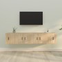 Set di Mobili Porta TV 4 pz Rovere Sonoma in Legno Multistrato